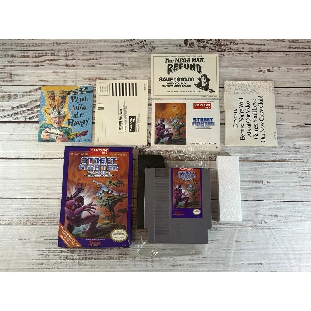 Street Fighter 2010 The Final Fight ( NES , 1990 ) Authentic CIB Complete In Box